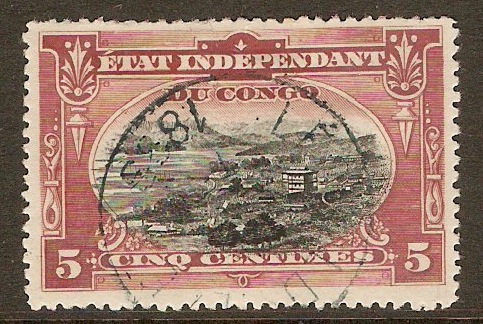 Ind. State of the Congo 1895 5c Black and red-brown. SG24.
